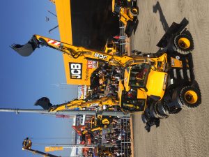 The JCB Hydradig is demonstrated to thousands of visitors at the Bauma show in Munich. 